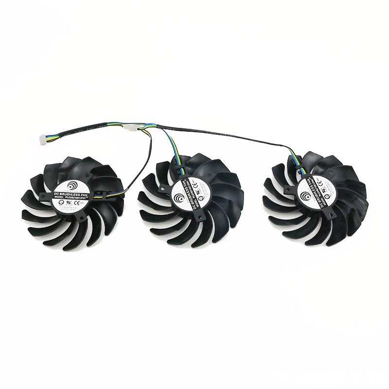 Кулер для видеокарты, совместим с MSI GTX 1070/1080 DUKE 8G Dark Dragon, три вентилятора PLD09210