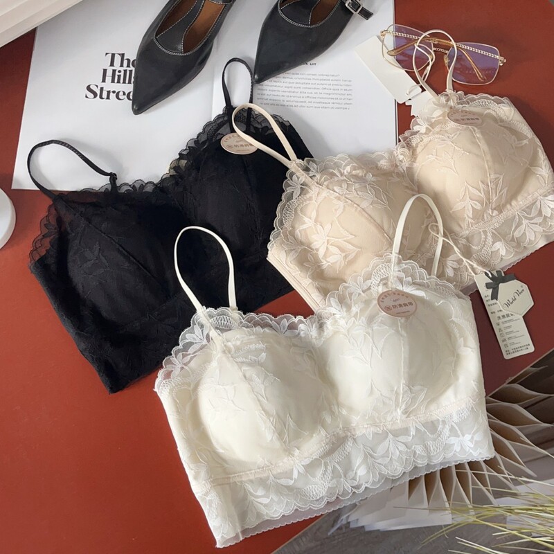 Hui Zhixin 2638 Lace Camisole Bra Integrated Tube Top Spicy Girl Top Fixed Cup Wireless Beautiful Back Lingerie for Women