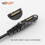 工厂定制pogo pin 6pin磁吸连接器卡扣式对讲机耳机摄像头6p磁吸