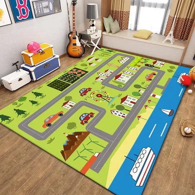 Avtomobil döşəmə paspasları — Children's Carpet Parking Lot Climbing - childrens-carpet-903-4060cm-crystal-velvet