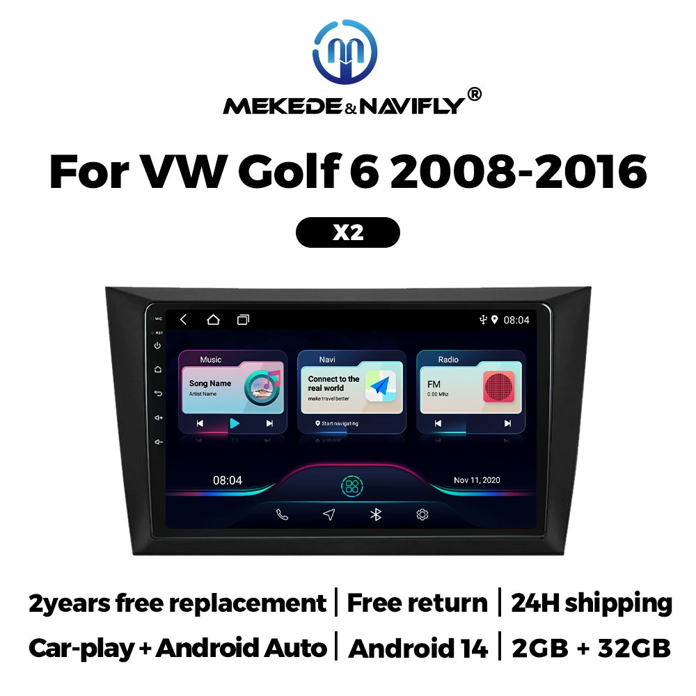 Подходит для Volkswagen VW Golf 6 08-16 Peugeot с модифицированной Android-системой Carplay, реверс, Bluetooth навигация автомобиля