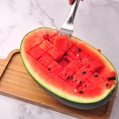 New watermelon dicing artifact 430 stainless steel fruit divider watermelon dicer pulp digger fruit fork