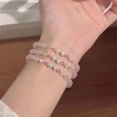 「蜜桃サイダー」の甘い蝶結びのビーズブレスレットの女性ins小衆の新型の軽豪華でシンプルな女性のアクセサリー