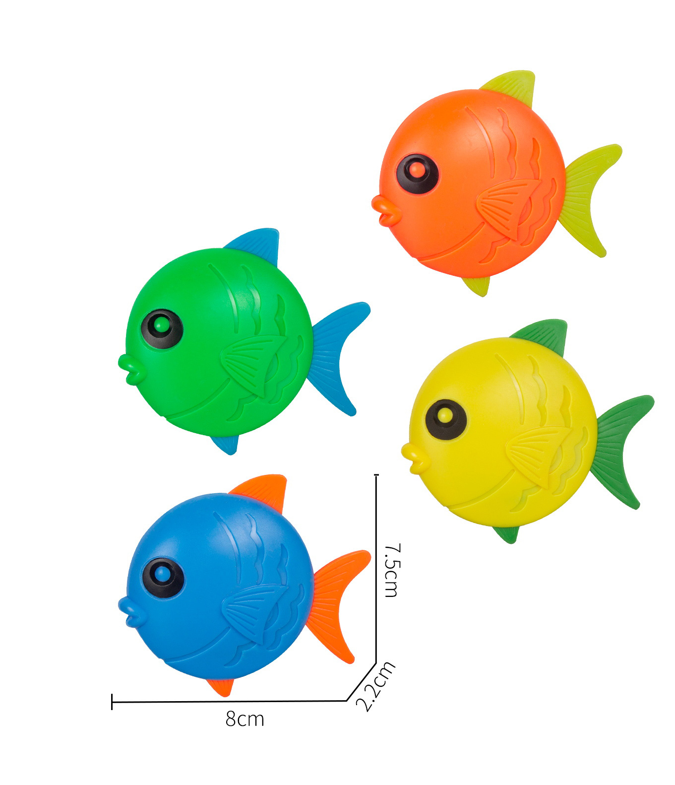 다이빙 작은 둥근 물고기 5059 (4개) (최소 배치 크기 100개)