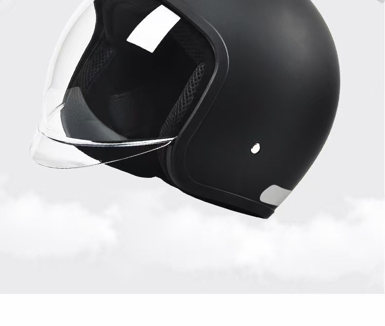 Factory Wholesale 3C Certified Ad Electric Motorcycle Helmet Women's All-Season Men's Half Helmet Winter Warm Helmet