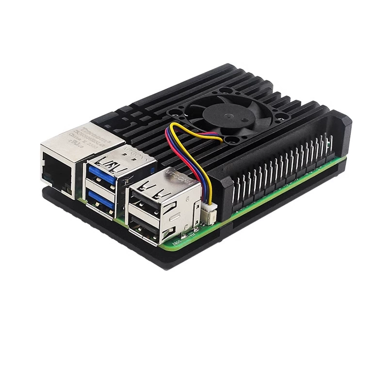 Корпус Raspberry Pi 5-й генерации из алюминиевого сплава, крепление, радиатор, вентилятор, защитная оболочка Raspberry Pi 5, пассивный радиатор
