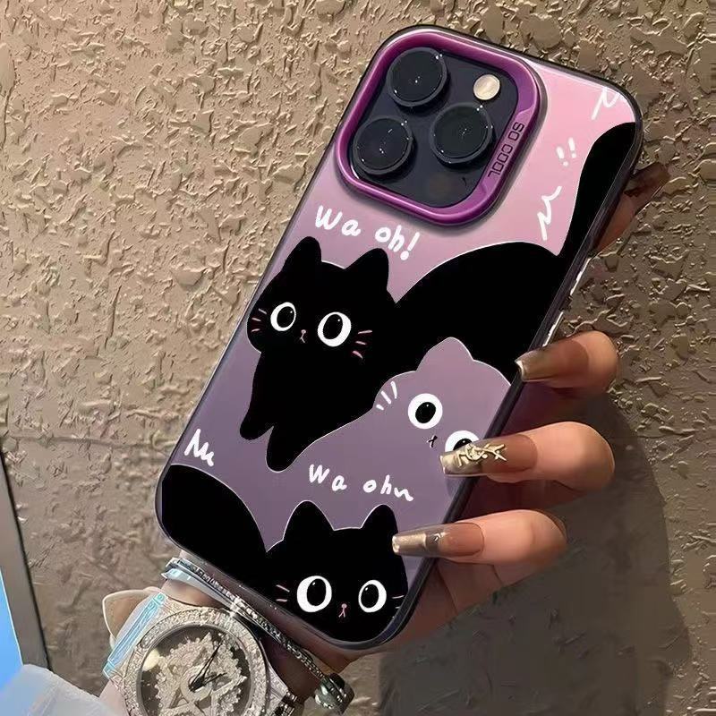 Nuevo gato de la marca de moda para iPhone 16 funda para teléfono móvil Apple 15promax/14 anti-caída 13pro1 2/11