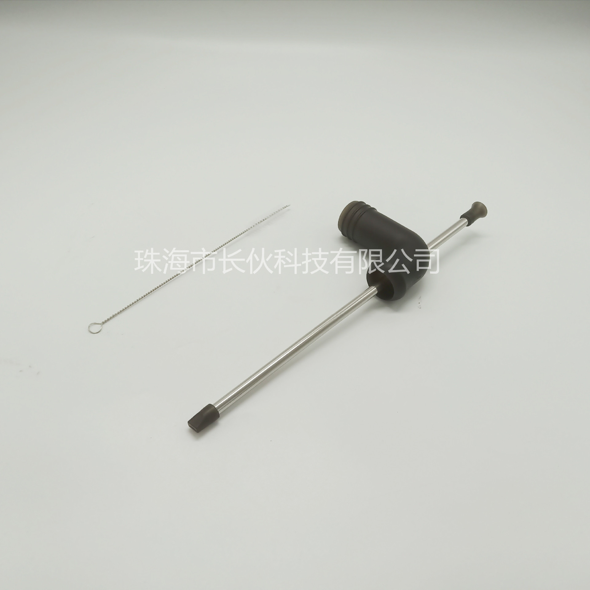 Stainless Steel Straight Straw Brush Beverage Diverter Beerbong Beer Straw Party Props Bar Promotion