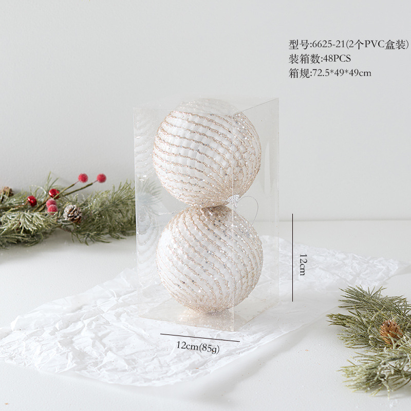Nuevo color transfronterizo bola de Navidad de color champán decoración de árbol de Navidad colgante decoración de ventana de ventana de viento decoración de props