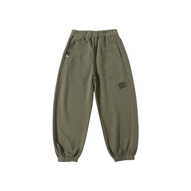 느슨한 십대 발 바인딩 단색 겨울 할란 바지 소년 스포츠 바지 가을 중대형 어린이 느슨한 캐주얼 바지