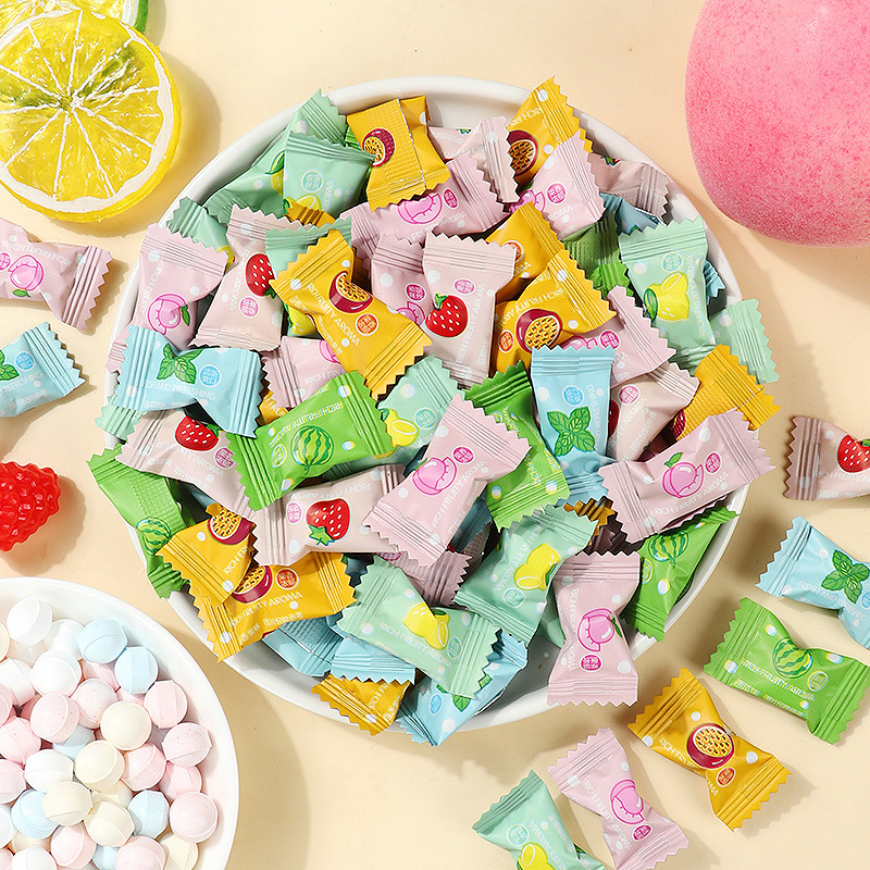 Children's Day Sugar-Free Vitamin C Mint Candy, Fresh Breath Fruit-Flavored Cooling Lozenges, Portable for Couples' Dates