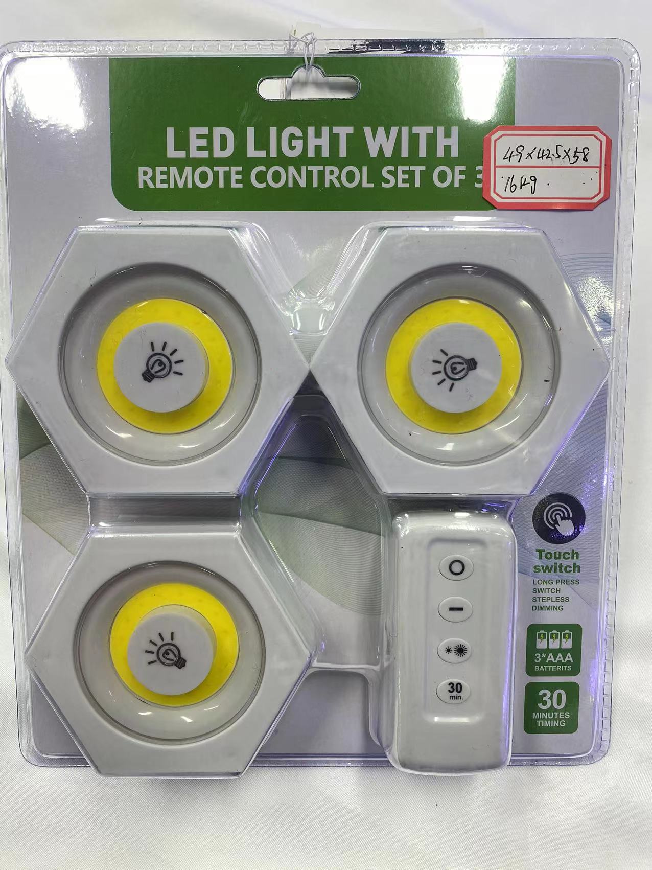 Luz COB inalámbrica con control remoto tipo lámpara de gabinete montada en pared para hogar