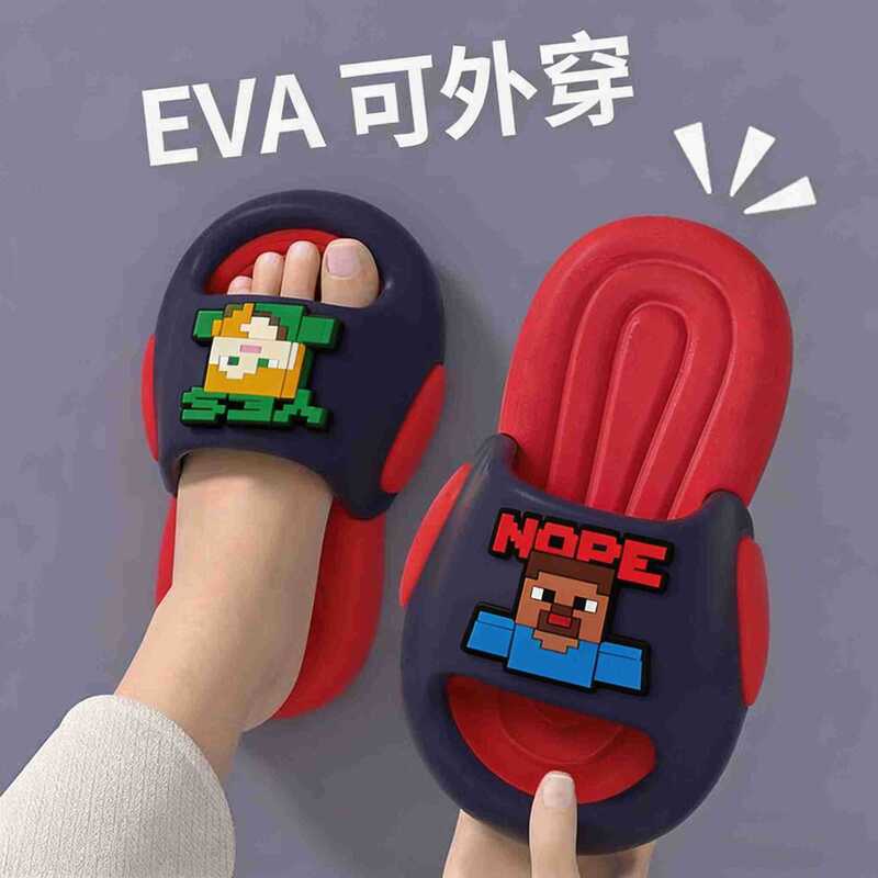 Eva Minecraft Children's Slippers for Girls, Princess Style, Non-Slip, Breathable, Quick-Drying, Soft-Soled, Outdoor Sandals for Girls Eva Minecraft Children's Slippers for Girls, Princess Style, Non-Slip, Breathable, Quick-Drying, Soft-Soled, Outdoor Sandals for Girls