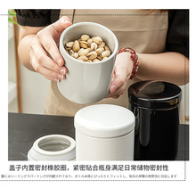 定制北欧陶瓷罐陶瓷密封罐收纳罐茶叶厨房咖啡豆罐储物罐批发