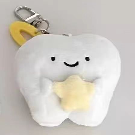 Muñeca de alto valor de ángel diente muñeca corazón roto dientes peludos colgante pareja muñeca regalo llavero