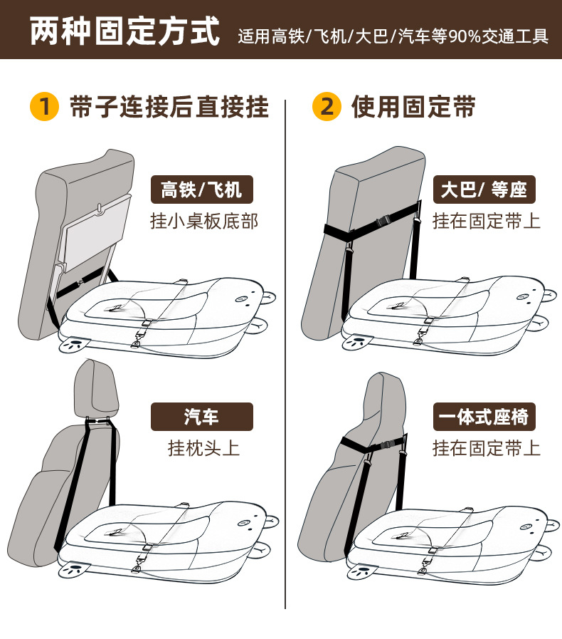Car Baby Sleeping Bed, a Must-Have for Long-Distance Car Trips, Car Backseat Sleeping Pad, Safe Travel Essential for Children's Sleep