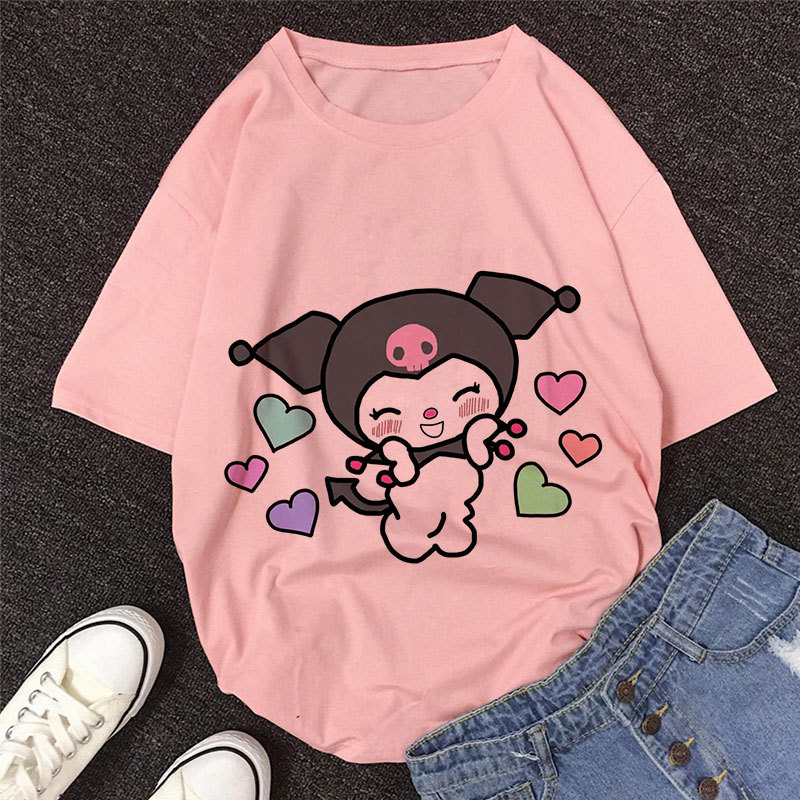 brand T-shirt with a round collar