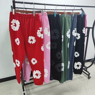Cross-Border Denimtears Main Line Kapok Foam Print Pants Long Pants Unisex Autumn and Winter Trendy Sweatpants