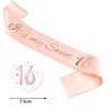 Birthday party BIRTHDAY GIRL Girls Makou Iron Breast Ribbon Set Rose Gold Badge Ritual Tape