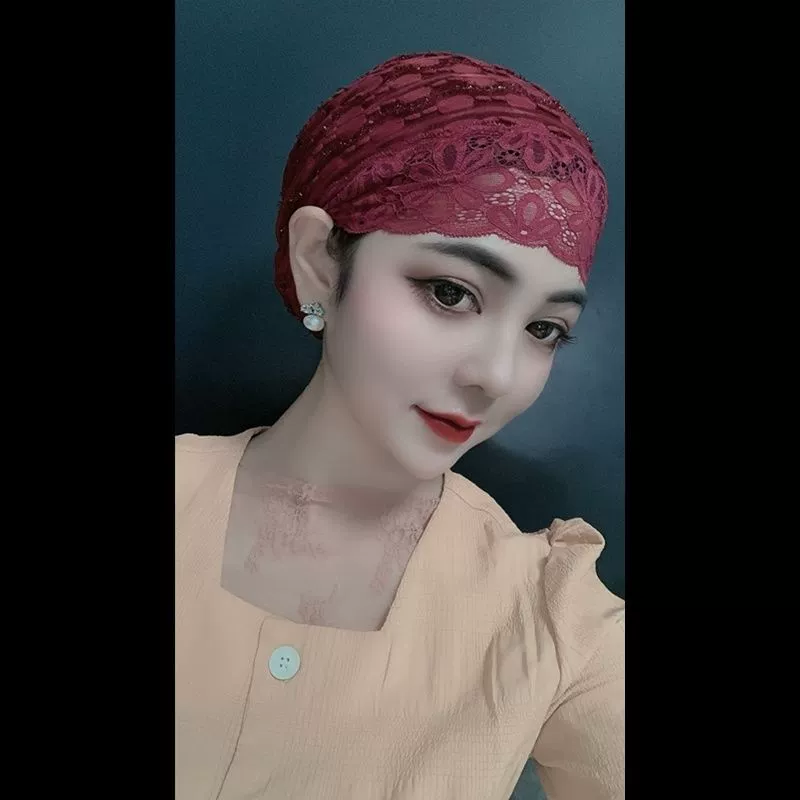 Весенне-летняя тонкая кружевная шляпа-тюрбан, модная и дышащая шляпа-тюрбан, шляпа в корейском стиле, лысая шляпа для химиотерапии для женщин