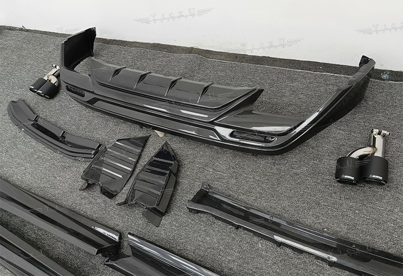 Suitable for 23-25 Lexus Rx350 Modified Trd Carbon Fiber Front Lip, Rear Lip, Side Skirt and Tail Top Wing