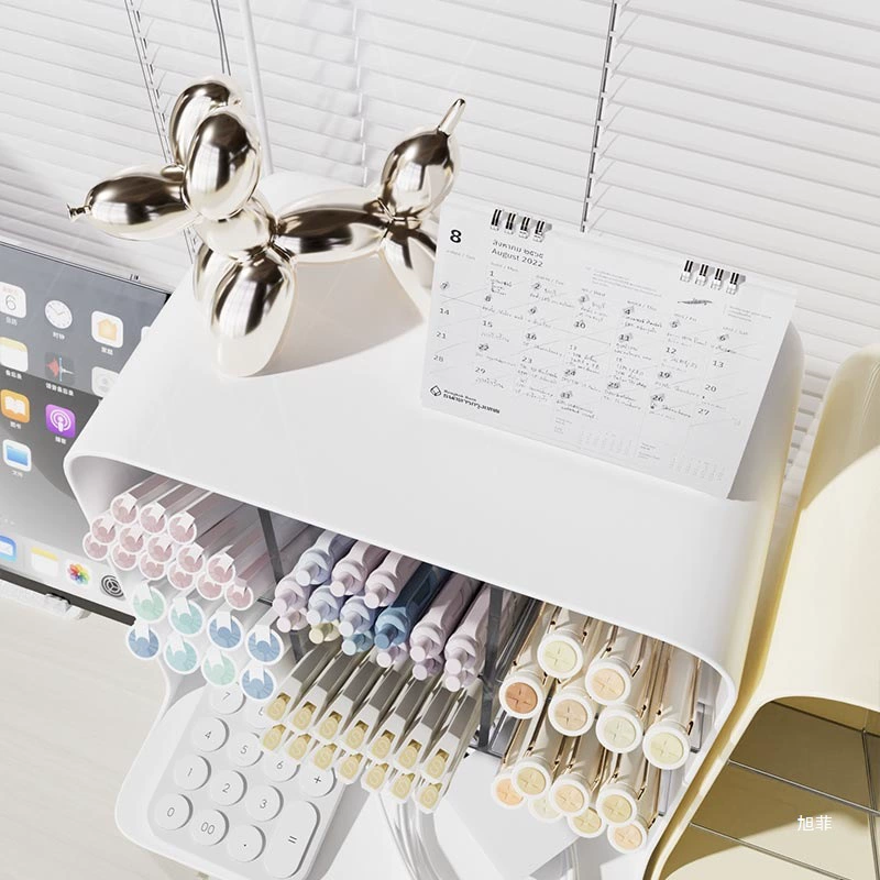 Pens holder, universal storage box for students, capacious stationery