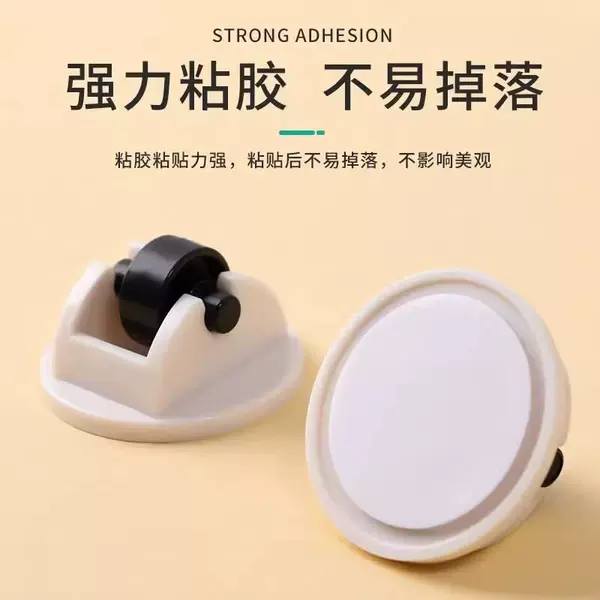 Adhesive-type pulley accessories for under-bed storage boxes, organizing bins, wheels, moving tools, trash bins, and small casters