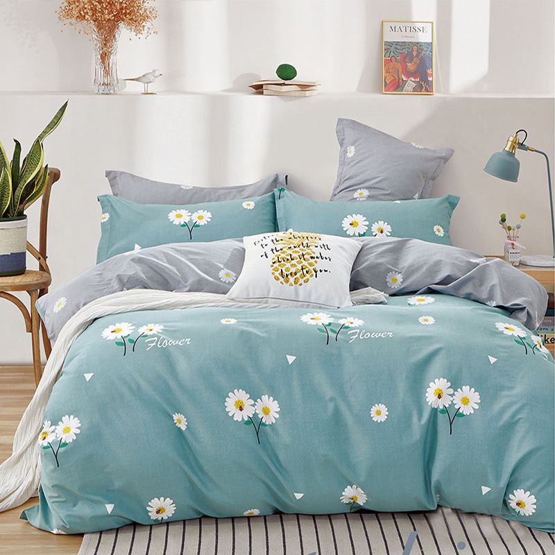 2025 ropa de cama de cuatro piezas de algodón de nuevo estilo ropa de cama de algodón funda de edredón ropa de cama de tres piezas de una sola cama doble