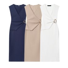 PB&ZA女装2025年秋季新款 御姐风气质职场双襟斜纹连衣裙5067151