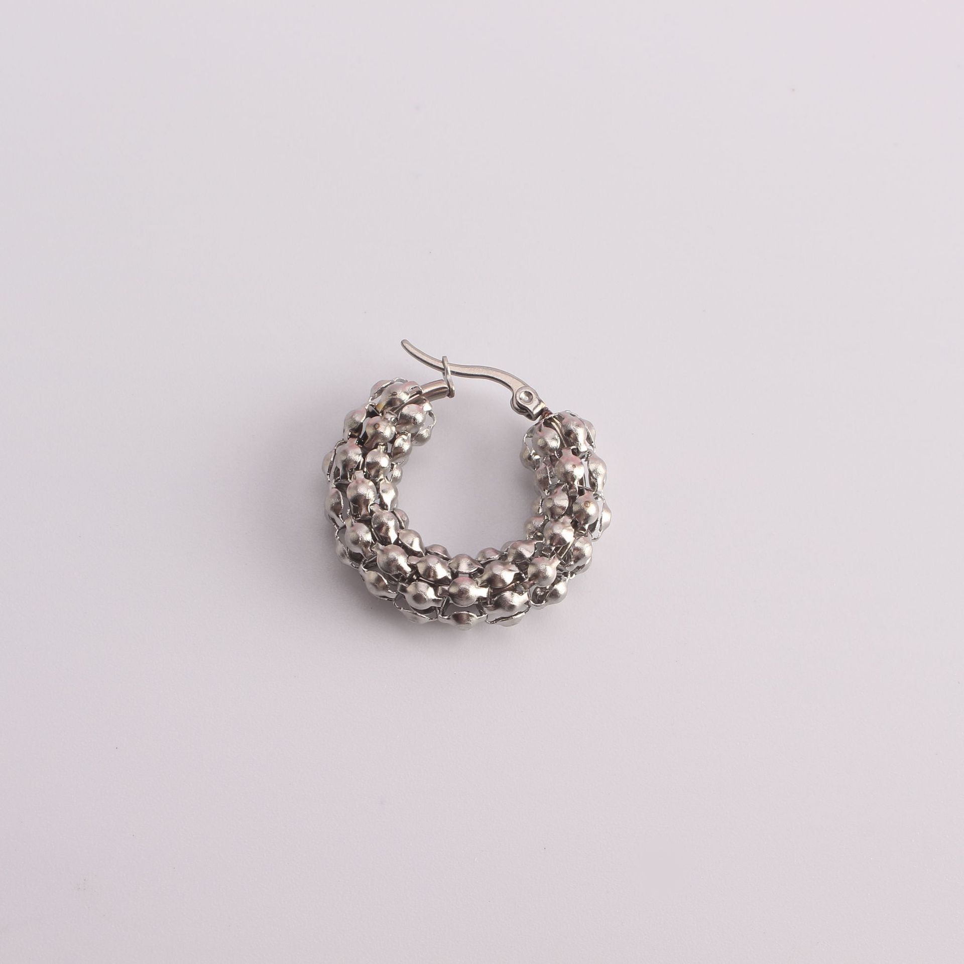 8g Weight Earrings Classification 1 Pair Quantity Daily Occasion Stainless Steel Material 1 Pair Simple Style Solid Color Plating Stainless Steel Gold Plated Earrings