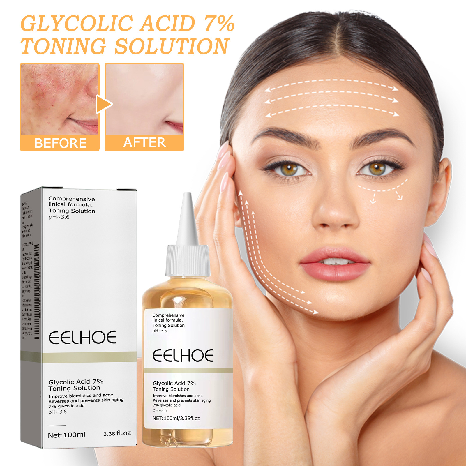 EELHOE Glycolic Acid 7% Toner Moisturizes and Rejuvenes Skin