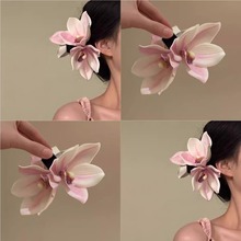 至美蕙兰~春夏甜美蕙兰夸张花朵发夹鲨鱼夹发饰盘发抓夹发卡头饰