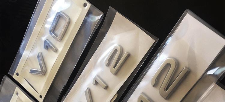 Audi car emblem V6TV8T side emblem V10W12 lettering for A4L, A6L, A8L, RS3, S5, Q7, TT modifications