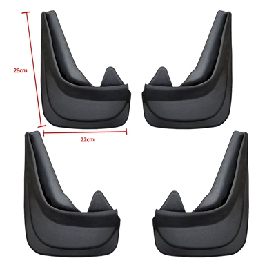 Mudguard Flaps for Cars, 4-Piece Set