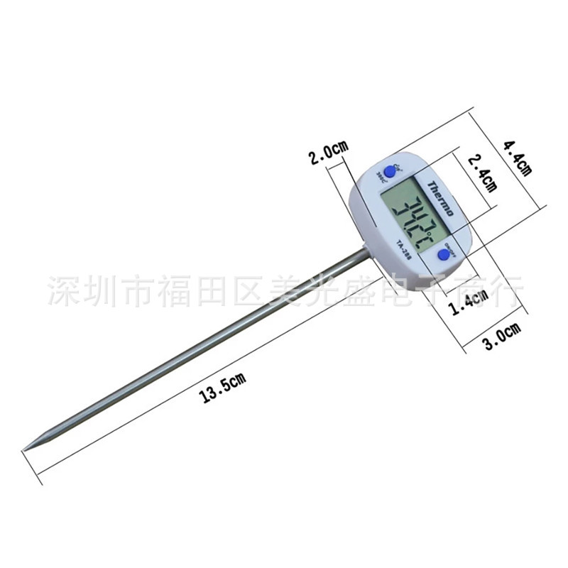 TA288 식품 온도계 주방 식품 오일 온도 측정기 우유 온도 측정기 수온 측정기 프로브 유형 전자 온도계