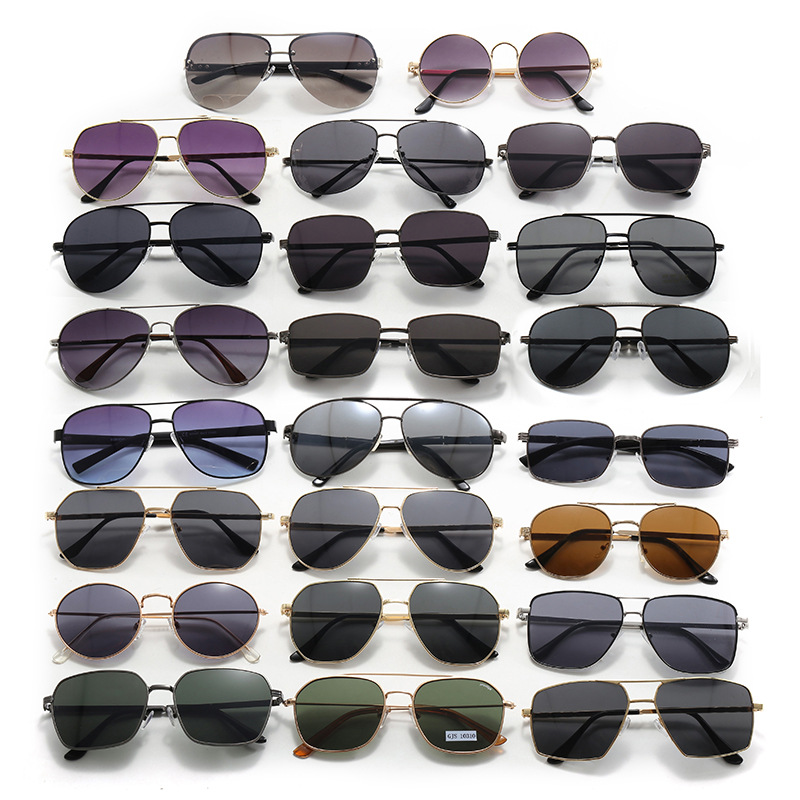 Metal Sunglasses, Mixed Batch of Various Styles, Suitable for Street Vending, Driving, Uv Protection, Uv400 Protection