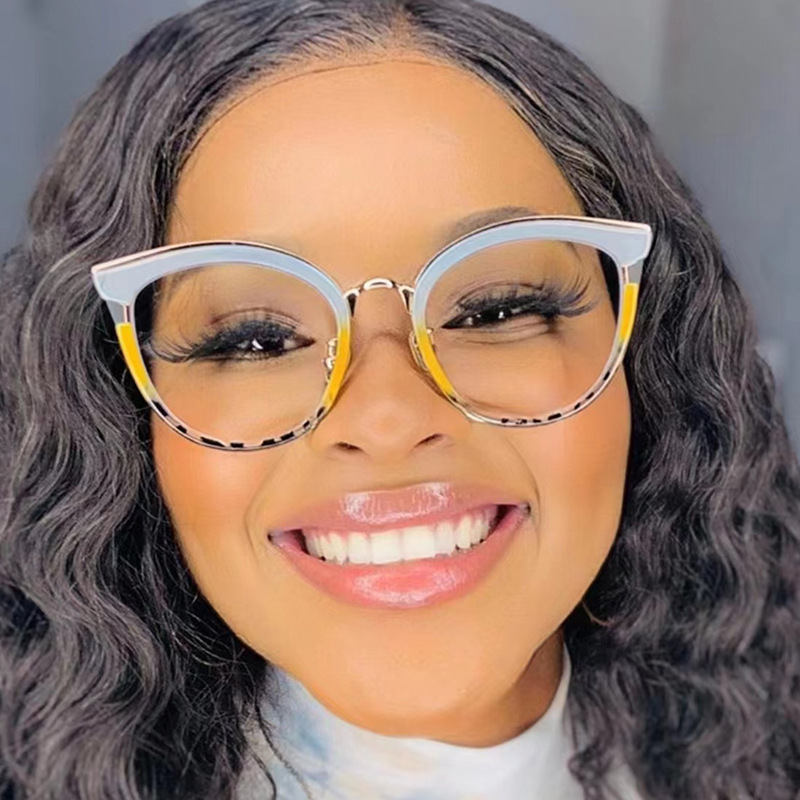 2023 gafas lisas TR90 anti-azul claro europeo y americano transfronterizo retro gafas marco Street shooting ins moda gafas marco