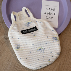 寵物小型犬雪納瑞比熊夏季薄款小清新狗狗網紅可愛背心吊帶衣服