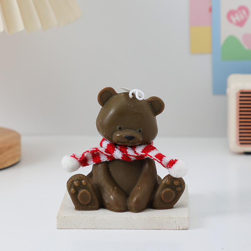 クマの香りのキャンドルコレクションお土産手作りクリエイティブかわいい雰囲気の香りクロスボーダー動物の形のワックス|undefined