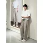 条纹美式透气宽松休闲裤
