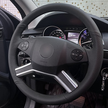 适用奔驰MercedesBenzR300R400专车专用真皮手缝方向盘套跨境代发