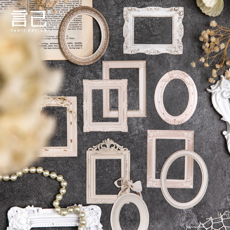 Yanji Recast Love Series Hollow Relief Collage Cards Vintage Old…