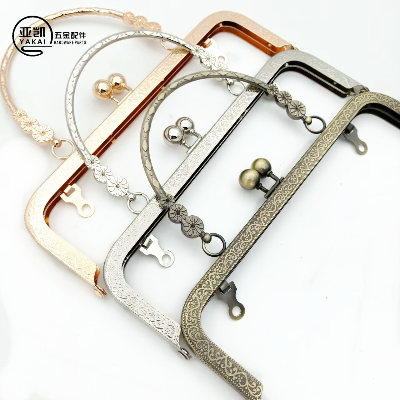En stock nuevo 20cm tornillo estilo tres flor mano tire boca oro accesorios hardware accesorios mango boca oro al por mayor