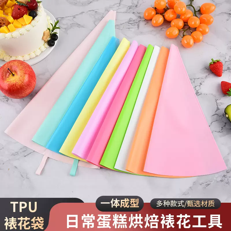 厂家批发塑料硅胶裱花袋加厚可重复使用裱花挤花挤奶油袋烘焙工具