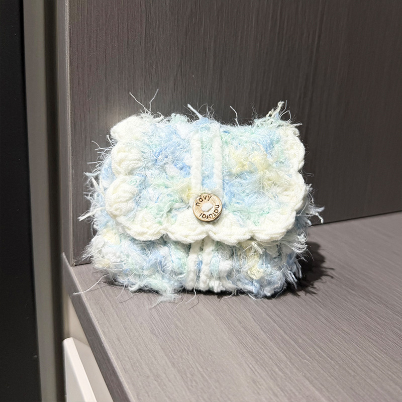 Mini Monedero de Cordón Tejido de Algodón para Uso Diario