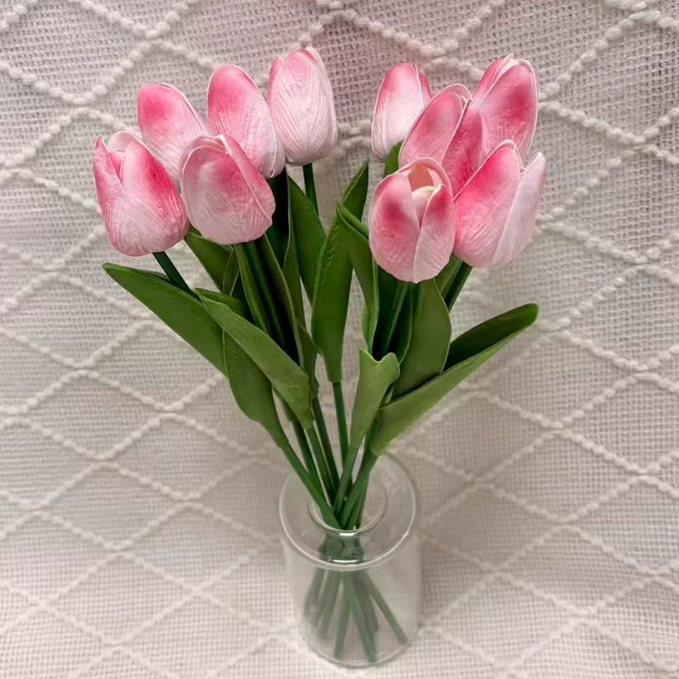 Искусственный тюльпан (Tulip) 10 г, пластиковый декоративный букет — разнообразные цвета