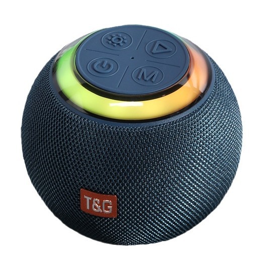 Transfronterizo nuevo TG683 altavoz redondo Bluetooth LED luz de atmósfera tarjeta portátil subwoofer Bluetooth pequeño sonido