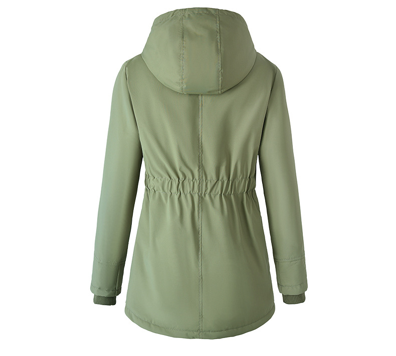 Women’s Winter Parka With Lambswool Lining Warm Cotton Jacket_voghion.com