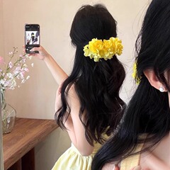 易梦玲同款海边美人鱼造型超大香蕉夹森系花花抓夹横着的香蕉夹