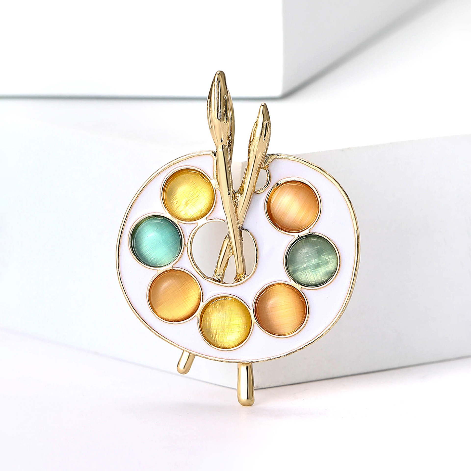 All Seasons Season Retro Pin Palette Alloy Enamel Women's Brooches
